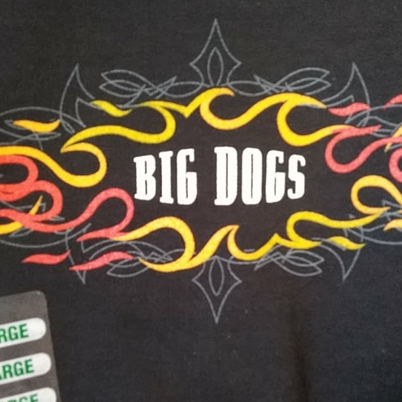 Big Dogs Long Sleeve Flames Crew Sweatshirt - Picture 3 of 6